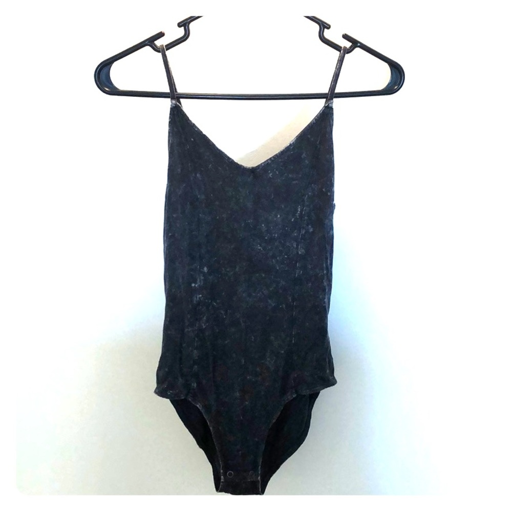 White washed grey bodysuit